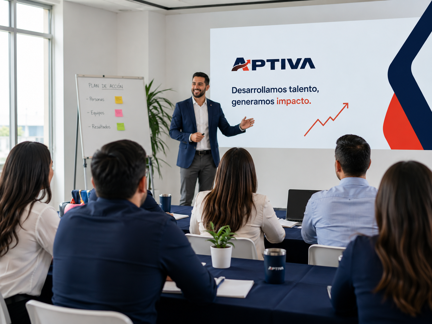 Equipo en sesión de capacitación